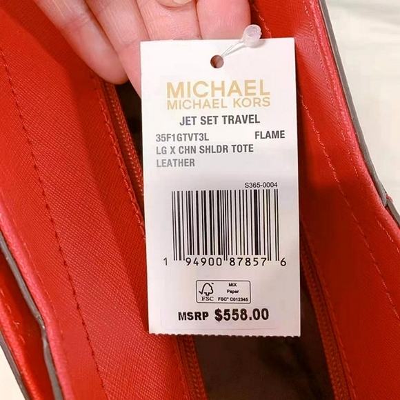 ❤️ Micheal Kors Jet Set Large Saffiano Leather Shoulder Bag EUC - Picture 10 of 10